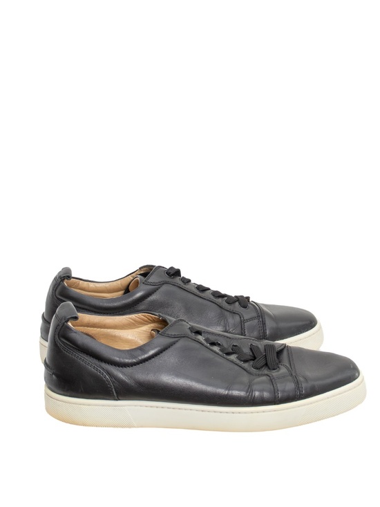 Christian Louboutin Rantulow Black Leather Low Top Sneakers Men’s EU 43 US 10